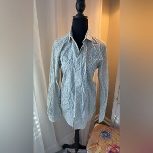 Bar III Light Blue Floral Button Down Shirt